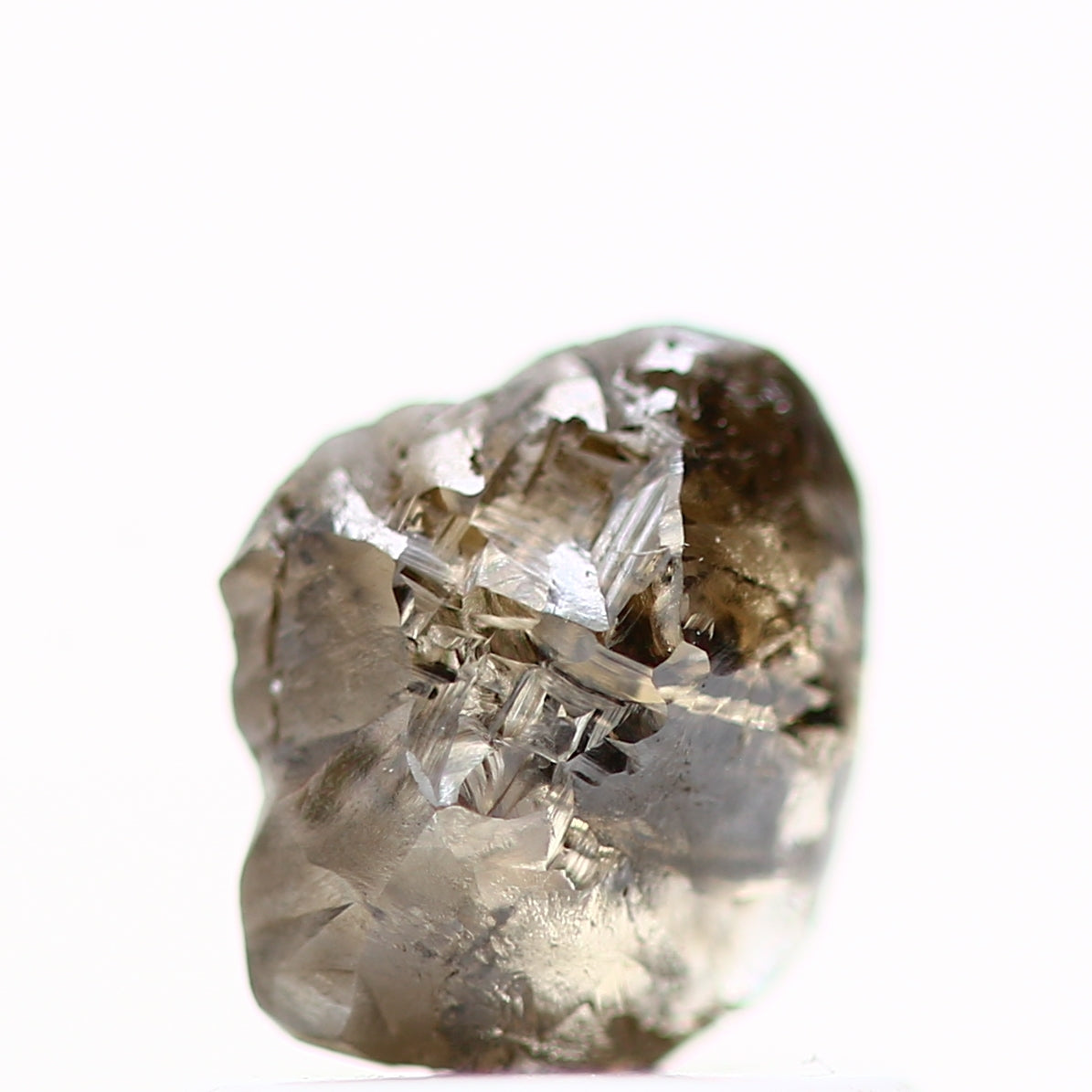 Natural Rough Diamond Fancy Brown Champagne Loose Diamond 0.88 Carat Raw Design Engagement Ring